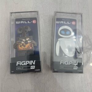 NWT Disney Pixar Wall-E and Eve Fig Pins Bundle of 2